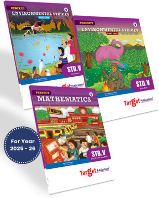 Std 5 EVS And Maths Books | Perfect Notes | English Medium | Maharashtra State Board | Includes Textual Question Answers, MCQs, Pictorial Explanations And Activity Based Questions | Based On New Syllabus | Pack Of 3 Books(Paperback, Target Publications)