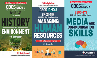 BHIE-143 History Of Environment BPCS-187 Managing Human Resources BEGG-171 Media And Communication Skills(Paperback, GPHExpert)