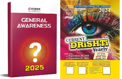 Ghatna Chakra Current Drishti Yearly English September 2024 & Evidya General Awareness 2025 | ( Combo Of 2 Books)(Paperback, SSGC & Evidya)