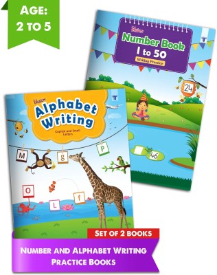 English Alphabet Writing Book For Kids And Number Book 1 To 50 | ABCD Capital And Small Letter Practice Activities For Nursery Children |1 To 50 Writing Practice Of Numbers With Activities | Pack Of 2(Paperback, Content Team at Target Publications)