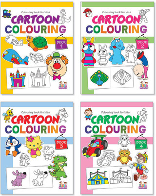 Cartoon Colouring A Set Of 4 Books(Paperback, Infinity Team)