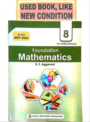 FOUNDATION MATHEMATICS Class-8 (Old Book)(Paperback, R. S. Aggarwal)