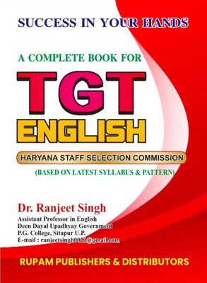 Success In Your Hands A Complete Book For Tgt English Haryana Staff Selection Commission (Dr. Ranjeet Singh)(Paperback, DR. RANJEET SINGH)