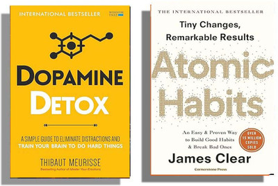 Roopabooks Combo;- Dopamine Detox & Atomic Habit ( English, Pack 2 )(Paperback, Thibaut Meurisse, James Clearr)