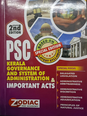 ( Zodiac ) Kerala Governance And System Of Administration: Important Acts - Updated 2nd Edition ) Delegated Legislation, Natural Science, Administrative Arbitrariness; Discretion; Adjudication ( Zodiac PSC Academy; ASIN: B0C4H1218P )(Paper Binding, Malayalam, Sambath Kumar, A Team Of Zodiac Publicat ( Zodiac ) Kerala Governance And System Of Administration: Important Acts - Updated 2nd Edition ) Delegated Legislation, Natural Science, Administrative Arbitrariness; Discretion; Adjudication ( Zodiac PSC Academy; ASIN: B0C4H1218P )(Paper Binding, Malayalam, Sambath Kumar, A Team Of Zodiac Publicat