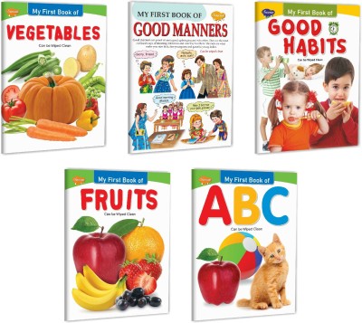 Picture Book Collections For Early Learning (Set Of 5) - My First Book Of Fruits, My First Book Of Vegetables, My First Book Of Good Habits, My First Book Of Good Manners And My First Book Of ABC(Paperback, Sawan)