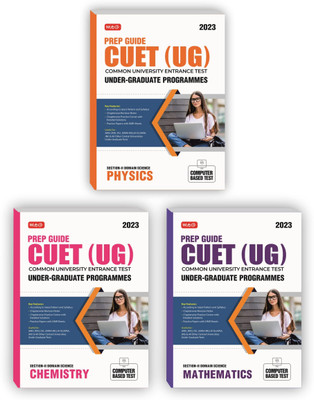 MTG Prep Guide CUET (UG) Common University Entrance Test Chapterwise Question Bank Physics, Chemistry & Mathematics With Practice Papers | Section-II Domain Entrance Exam Preparation Book 2023 (Set Of 3 Books)(Paperback, MTG Editorial Board) MTG Prep Guide CUET (UG) Common University Entrance Test Chapterwise Question Bank Physics, Chemistry & Mathematics With Practice Papers | Section-II Domain Entrance Exam Preparation Book 2023 (Set Of 3 Books)(Paperback, MTG Editorial Board)