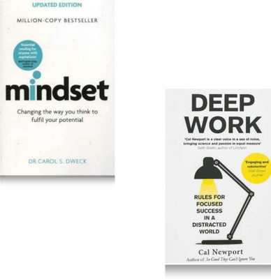 Mindset , Deep Work (Set Of Two) (Paperback, Carol Dweck & Cal Newport)(Paperback, Carol Dweck & Cal Newport))