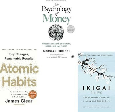 Atomic Habits+the Psycology Of Money+Ikigai | Combo Set(Paperback, Unkown)