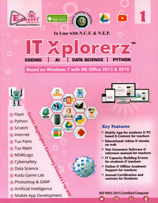 IT Xplorerz, Coding, AI, Data Science, Python, Edusoft For Class-1(Paperback, Edusoft Team)