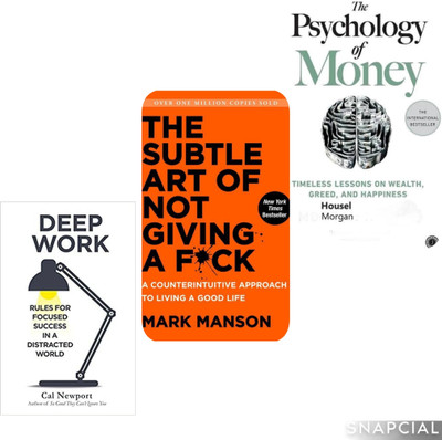 Generic. Deep Work. The Subtle..psychology Of Money. Combo Set Of 3 Books(Paperback, Self help)