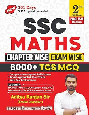 SSC MATHS 6000+ TCS MCQs Chapter-Wise & Exam-Wise Aditya Ranjan Sir (English Medium) 2nd Edition | Detailed Explanations & Short Tricks - BEST BOOK FOR SSC (Paperback, Aditya Ranjan Sir)(Paperback, Aditya Ranjan Sir) SSC MATHS 6000+ TCS MCQs Chapter-Wise & Exam-Wise Aditya Ranjan Sir (English Medium) 2nd Edition | Detailed Explanations & Short Tricks - BEST BOOK FOR SSC (Paperback, Aditya Ranjan Sir)(Paperback, Aditya Ranjan Sir)