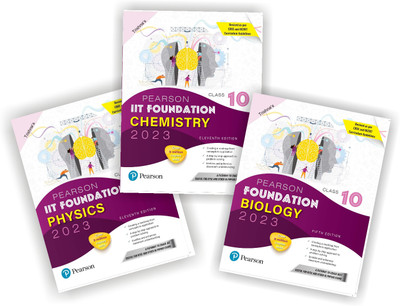 Class 10th IIT Foundation Physics + Chemistry + Biology Pearson For 2023-24 Examinations Set Of 3 Books(Paperback, Trishna's)