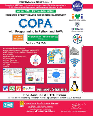 Computer Operating And Programming Assistant With Programming In Python And JAVA Trade Theory Assignment MCQs (With Key) NSQF Level-3 Syllabus 2022(Paperback, Sumeet Sharma)