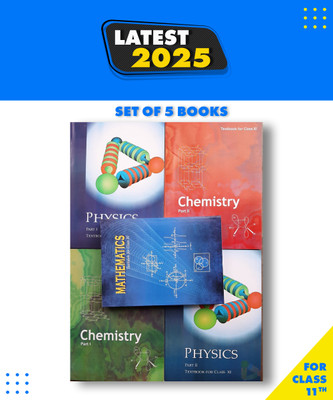 NCERT Physics Part 1 & 2, Chemistry Part -1 & 2 And Mathematics Textbook For Class - 11 ( Set Of 5 Books Combo ) (Paperback, NCERT)(PCM) Complete Books Set For Class 11 (English Medium) - Latest Edition As Per NCERT/CBSE (Paperback, UNKNOWN)(Paperback, NCERT)