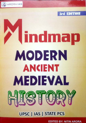 Ancient , Medieval And Modern History Mindmap (Mind Map) (Arora IAS) For UPSC & State PCS Exam(Perfect binding, Nitin Arora)