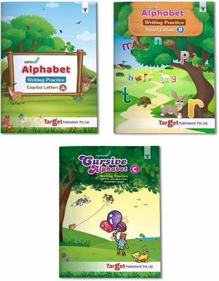 Alphabet Practice Books For Kids (Combo Of 3 Books Viz: Capital, Small And Cursive Writing)(Paperback, Target Publications)