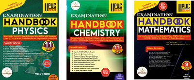 SPR 2nd PUC Handbook - PHYSICS. CHEMISTRY. MATHEMATICS.|Set Of 3 Books|Chapterwise MQPS With Answers-15 MCQ + 5 Fill In The Blanks -12 Solved Papers|(Paperback, SPR Publications)