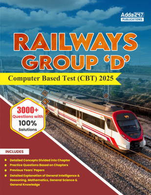 Railway Group - D Computer Based Test (CBT) Exam 2025 Guide With 3000+ Questions With Solutions(Paperback, Adda247 Publications)