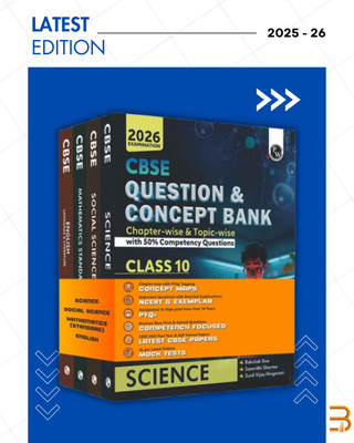 CBSE Question & Concept Bank (QCB) Class 10 Mathematics (Standard), Science, Social Science, English Combo Set Of 4 Books Chapterwise & Topicwise Solved Questions For 2026 Exams(Paperback, Hindi, Physics Wallah (Author))