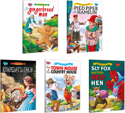 The Gingerbread Man, Rumpelstiltskin, The Pied Piper Of Hamelin, Sly Fox And Little Red Hen, The Town Mouse And The Country Mouse | 5 World Famous Story Books By Sawan(Paperback, Manoj Publications Editorial Board)