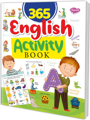 365 English Activity :- English Vocabulary Activity Book, Interactive English Learning Book, Creative English Writing Workbook, English Worksheets For Daily Practice(Paperback, SAWAN)