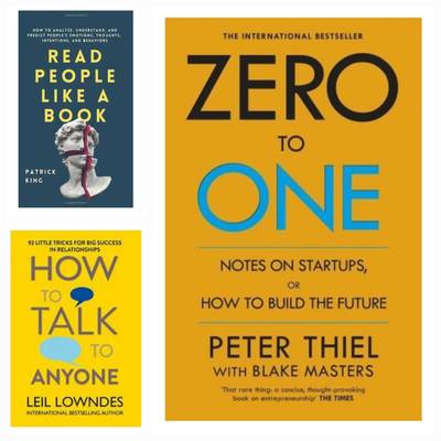 Read People Like A Book, Zero To One & How To Talk To Anyone English Combo Set