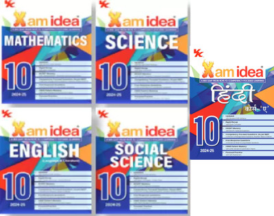 Xam Idea Class 10 Science ,English ,Social Science And Mathematics, Hindi (A) Book For CBSE Board Chapterwise Question Bank (2024-25 Exam ) (5-Books Sets )(Paperback, Xamidea Editorial Board) Xam Idea Class 10 Science ,English ,Social Science And Mathematics, Hindi (A) Book For CBSE Board Chapterwise Question Bank (2024-25 Exam ) (5-Books Sets )(Paperback, Xamidea Editorial Board)