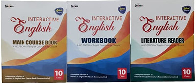 [Lakshya] Combo 3 Book Set New Interact English (Main Course Book & Literature Reader & Work Book ) A Help Book Of English Course 'A' For CLASS 10(PAPERBAACK, HELPBOOK)