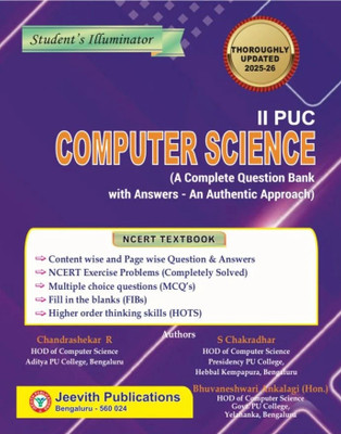 Jeevith 2nd PUC - Computer Science - Student's Illuminator|A Complete Question Bank With Answers -An Authentic Approach| Thoroughly Updated For 2025-26|(Paperback, Chandrashekhar R, S Chakradhar, Bhuvaneshwari A)