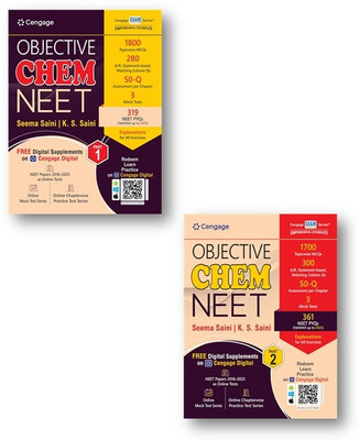 Cengage Neet Objective Chemistry Part 1 And 2 (2-Books Set) 3500 Quest. With Solutions(Paperback, KS Saini, Seema Saini)