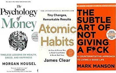 Combo Of Two 3 Books The Psychology Of Money + The Subtle Art Of Not Giving A Fck + Atomic Habits, English Paperback Edition(Paperback, MORGAN HOUSEL, JAMES CLEAR, Mark Manson)