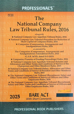 The National Company Law Tribunal Rules 2016 Bare Act Along With Rules And Short Comments(Paperback, Professional's)