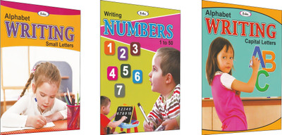 Kids Writing Books, Small Letters, Numbers, Capital Latters, Pack Of-03(Paperback, Esha)
