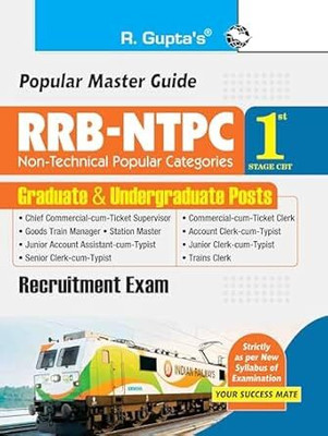 R.GUPTA RRB-NTPC: Graduate & Undergraduate Posts (1st Stage CBT) Recruitment Exam Guide Paperback – 14 October 2024(Paperback, RPH Editorial Board)