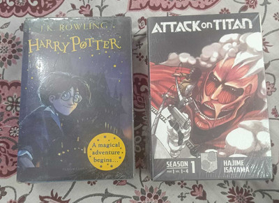 Harry Potter 1,2,3 And Attack On A Titan 1,2,3,4 (Combo Of 2 Books)(Paperback, j.k rowlling)