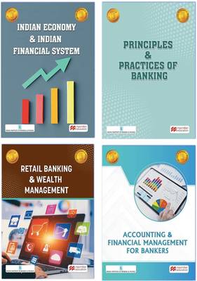 JAIIB – ( IIBF ) Set Of 4 Books New Syllabus – 2023 ( Principles Of Banking, Accounting & Financial Mgt, Retail Banking & Wealth Mgt & Indian Economy & Indian Financial System By Macmillan