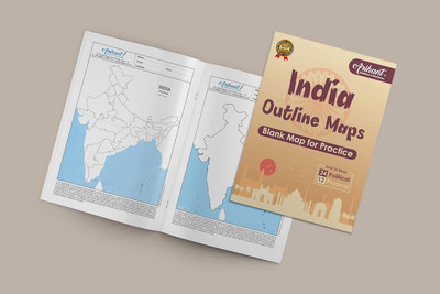India Outline Map - Political & Physical (Set Of 5 Booklet) | 36 Maps In One Booklet (Blank Map For Practice)(paper back binding, Others, Experts)
