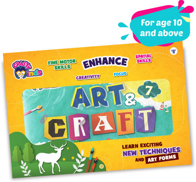 Crafty Minds Art & Craft Book 7 | 25+ Fun Activities For Kids To Boost Creativity & Fine Motor Skills | Easy Instructions With Step-By-Step Video Tutorials(Spiral, Target Publications)
