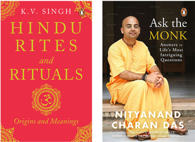 Ask The Monk: Ancient Wisdom For The Mod: Answers To Life's Most Intriguing Questions & Hindu Rites And Rituals: Where They Come From And What They Mean (Set Of 2 Books)(Paperback, DAS, NITYANAND CHARAN)