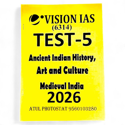 Vision IAS Test-5: Ancient Indian History, Art And Culture - Medieval India (2026)(Paperback, VISION IAS)