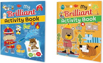 Set Of 2 My Brilliant Activity Book - 3 & 4 | A Perfect Activity For Brain Gymnastics(Paperback, SAWAN)