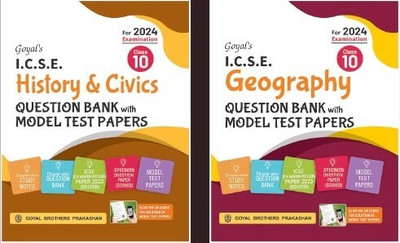 Goyal's ICSE History & Civics, Geography Question Bank With Model Test Papers Class 10 For 2024 Examination 2 Books Combo(Paperback, GBP)