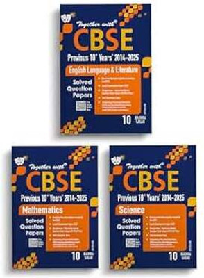 Together With CBSE Previous 10 Years Solved Question Papers Class 10 English LLR, Mathematics & Science 2026 Board Exams| Chapter-Wise & Topic-Wise PYQ As Per NCERT Syllabus | Set Of 3 Books -(2014-2025) Paperback – 3 July 2025(Paperback, Rachna Sagar) Together With CBSE Previous 10 Years Solved Question Papers Class 10 English LLR, Mathematics & Science 2026 Board Exams| Chapter-Wise & Topic-Wise PYQ As Per NCERT Syllabus | Set Of 3 Books -(2014-2025) Paperback – 3 July 2025(Paperback, Rachna Sagar)