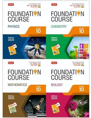 MTG - Class 10 Foundation Course For JEE/NEET/NSO/CUET/KVPY/NVS - Physics + Chemistry + Maths + Biology - Set Of 4 Books Based On NCERT - 2023-24