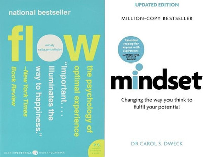 Flow, Mindset (Set Of 2 Bestseller Books)(Paperback, Mihaly Csikszentmihalyi, Carol S. Dweck)