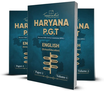 HPSC Haryana PGT Paper 2 English Exam Preparation Study Material Notes English Medium Set Of 3 Book Latest Edition(Paperback, TOPPERSNOTES)