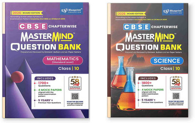CBSE Question Bank Class 10th Maths Std, Science (2 Books Combo)With Sample Paper Exams 2026 By Master Mind(Paperback, Blueprint Editorial)