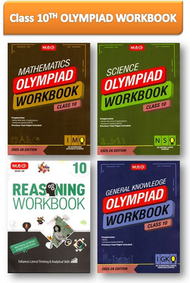 Mtg Class 10th Work Book - National Science Olympiad (NSO). , International Mathematics Olympiad (IMO) , Inter. G.K. Olympiad (IGKO) & Reasoning Work Book ( Combo Pack-Set Of 4 Books)-Edition-2026(Paperback, MTG EXPEART TEAM)