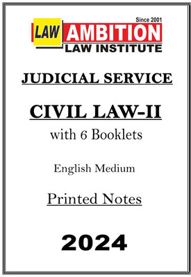 Civil Law-II Optional Printed Notes By Ambition Law For IAS Mains 2024(Paperback, Ambition Law)